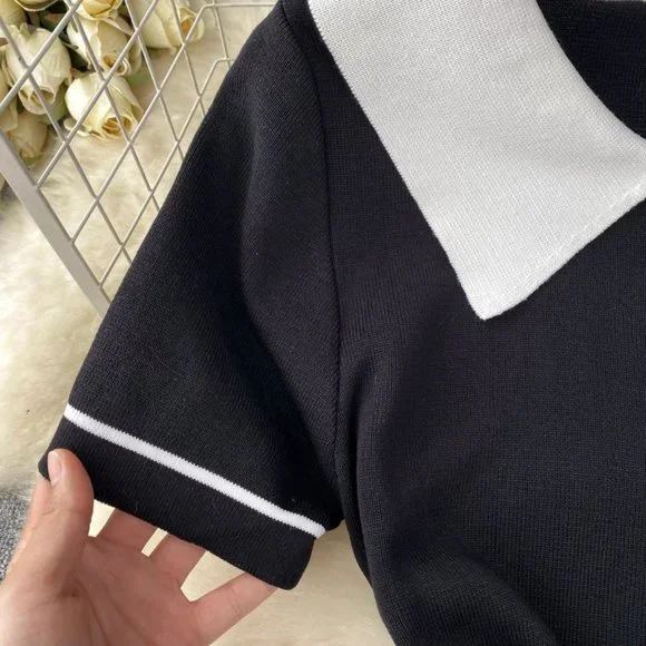 women's french knitted dress - Picture 6 of 9